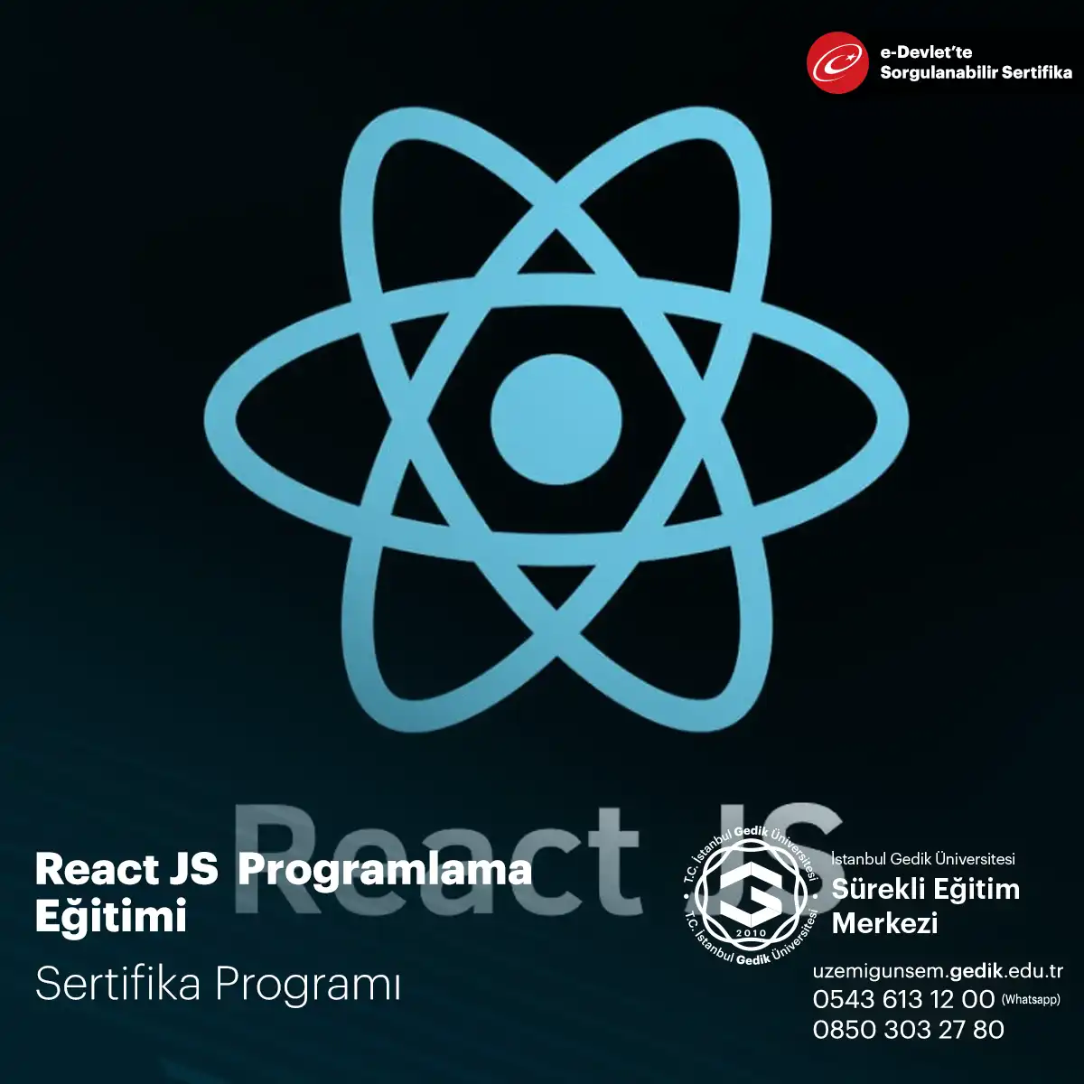 React JS  Programlama Eğitimi Sertifika Programı